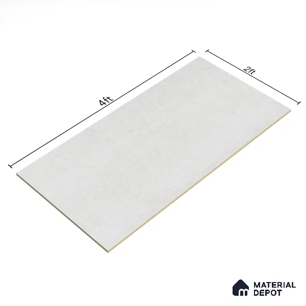 Cement Wall & Floor Tile TL 06907 Dove Grey 4 ft x 2 ft Matte Finish Vitrified Tile - 9 mm | 6 Random Design | Suitable For Living Room, Hall, Bedroom