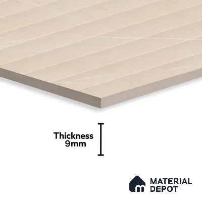 Punch Crema Marfil Wall & Floor Tile TL 06910 Sand Beige 4 ft x 2 ft Matte Finish Vitrified Tile - 9 mm | 6 Random Designs | Suitable for Living Room, Dining, Feature / Accent Walls