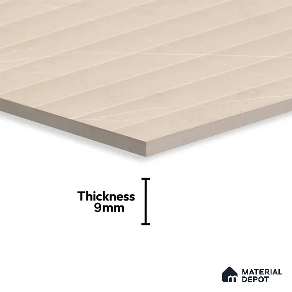 Punch Crema Marfil Wall & Floor Tile TL 06910 Sand Beige 4 ft x 2 ft Matte Finish Vitrified Tile - 9 mm | 6 Random Designs | Suitable for Living Room, Dining, Feature / Accent Walls