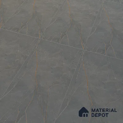 Marble Fior di Bosco Wall & Floor Tile TL 06911 Slate Grey 4 ft x 2 ft Matte Finish Vitrified Tile - 9 mm | 6 Random Designs | Suitable For Living Room, Bedroom, Kitchen