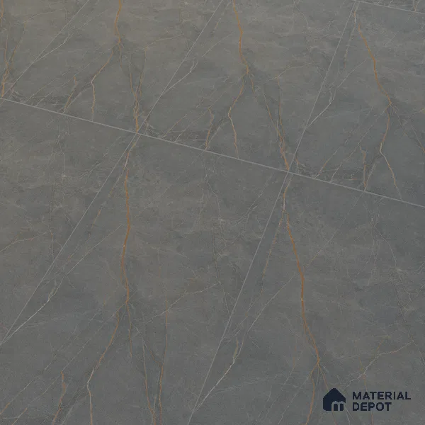 Marble Fior di Bosco Wall & Floor Tile TL 06911 Slate Grey 4 ft x 2 ft Matte Finish Vitrified Tile - 9 mm | 6 Random Designs | Suitable For Living Room, Bedroom, Kitchen