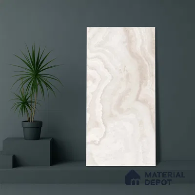 Marble Wall & Floor Tile TL 06912 Beige 4 ft x 2 ft Matte Finish Vitrified Tile - 9 mm | 8 Random Designs | Suitable For Living Room, Bedroom, Kitchen