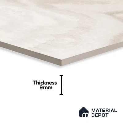 Marble Wall & Floor Tile TL 06912 Beige 4 ft x 2 ft Matte Finish Vitrified Tile - 9 mm | 8 Random Designs | Suitable For Living Room, Bedroom, Kitchen