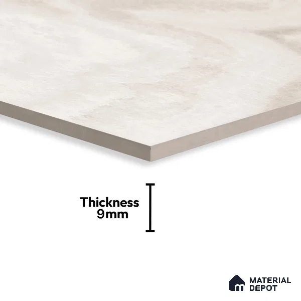 Marble Wall & Floor Tile TL 06912 Beige 4 ft x 2 ft Matte Finish Vitrified Tile - 9 mm | 8 Random Designs | Suitable For Living Room, Bedroom, Kitchen