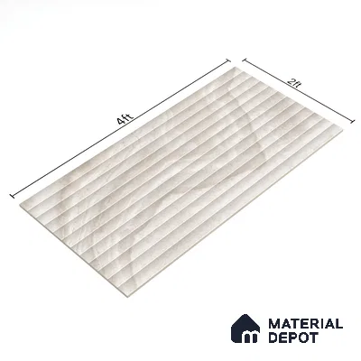 Punch Onyx Wall & Floor Tile TL 06913 Sand Beige 4 ft x 2 ft Matte Finish Vitrified Tile - 9 mm | 8 Random Designs | Suitable for Living Room, Dining, Feature / Accent Walls