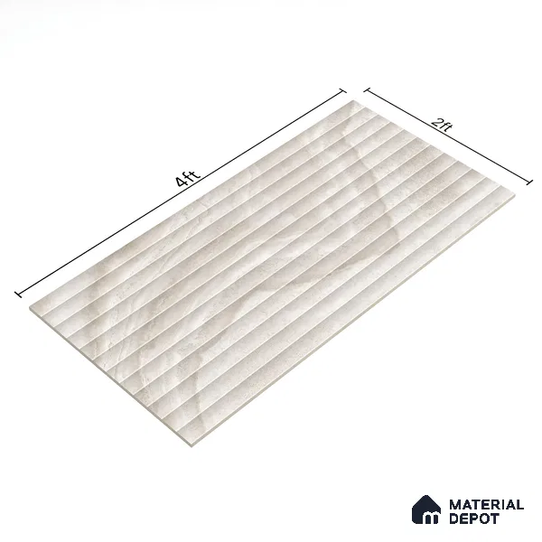 Punch Onyx Wall & Floor Tile TL 06913 Sand Beige 4 ft x 2 ft Matte Finish Vitrified Tile - 9 mm | 8 Random Designs | Suitable for Living Room, Dining, Feature / Accent Walls