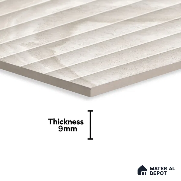 Punch Onyx Wall & Floor Tile TL 06913 Sand Beige 4 ft x 2 ft Matte Finish Vitrified Tile - 9 mm | 8 Random Designs | Suitable for Living Room, Dining, Feature / Accent Walls
