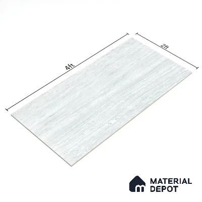 Stone Grey Marble Floor & Wall Tile TL 06920 Prestige 2 ft x 4 ft Vitrified Carving Matte Finish - 9 mm | 6 Random Design | Suitable for Living Room, Bathroom & Office