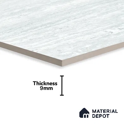 Stone Grey Marble Floor & Wall Tile TL 06920 Prestige 2 ft x 4 ft Vitrified Carving Matte Finish - 9 mm | 6 Random Design | Suitable for Living Room, Bathroom & Office