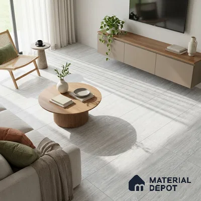 Stone Grey Marble Floor & Wall Tile TL 06920 Prestige 2 ft x 4 ft Vitrified Carving Matte Finish - 9 mm | 6 Random Design | Suitable for Living Room, Bathroom & Office