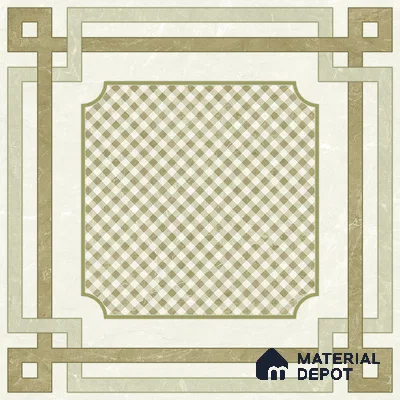 Beige Moroccan Wall & Floor Tile TL 06922 2 ft x 2 ft Vitrified Carving Matte Finish - 9 mm | Suitable For Kitchen, Bedroom, Dining Area | Please Expect a Slight Variation of Pattern