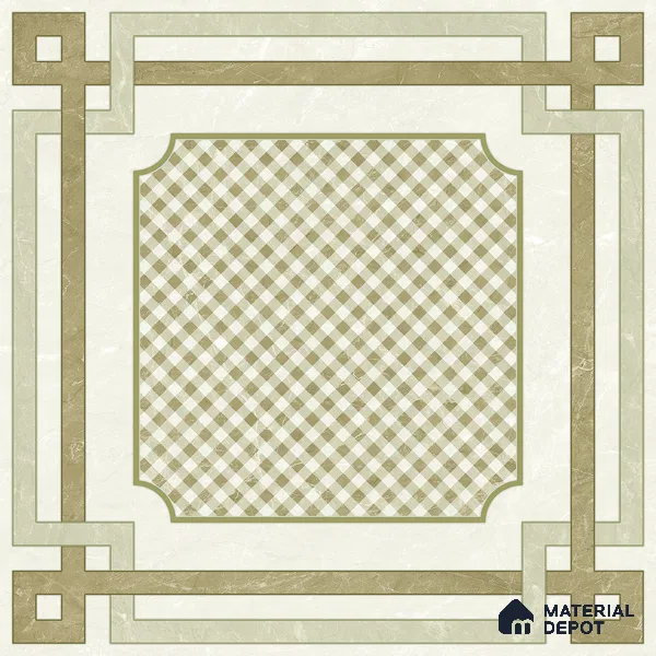 Beige Moroccan Wall & Floor Tile TL 06922 2 ft x 2 ft Vitrified Carving Matte Finish - 9 mm | Suitable For Kitchen, Bedroom, Dining Area | Please Expect a Slight Variation of Pattern