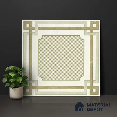Beige Moroccan Wall & Floor Tile TL 06922 2 ft x 2 ft Vitrified Carving Matte Finish - 9 mm | Suitable For Kitchen, Bedroom, Dining Area | Please Expect a Slight Variation of Pattern