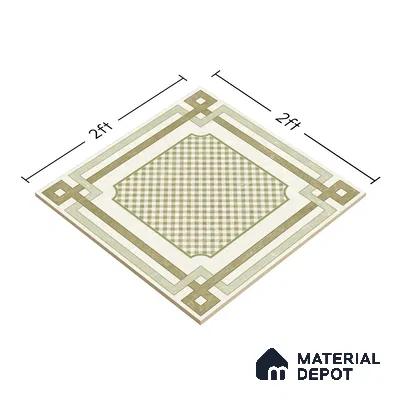 Beige Moroccan Wall & Floor Tile TL 06922 2 ft x 2 ft Vitrified Carving Matte Finish - 9 mm | Suitable For Kitchen, Bedroom, Dining Area | Please Expect a Slight Variation of Pattern