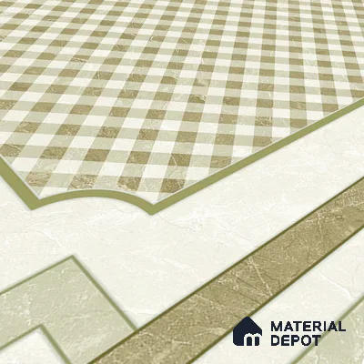 Beige Moroccan Wall & Floor Tile TL 06922 2 ft x 2 ft Vitrified Carving Matte Finish - 9 mm | Suitable For Kitchen, Bedroom, Dining Area | Please Expect a Slight Variation of Pattern