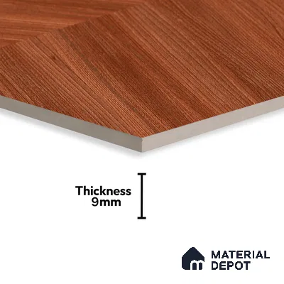 Brown Wood Floor Tile TL 06927   2 ft x 4 ft Vitrified Carving Matte Finish - 9 mm | Suitable for Living Room, Bedroom, Bathroom