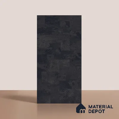 Black Stone Floor & Wall Tile TL 06936 Prestige Evardo Nero 2 ft x 4 ft Vitrified Carving Matte Finish - 9 mm | 4 Random Design | Suitable for Living Room, Bedroom, Bathroom