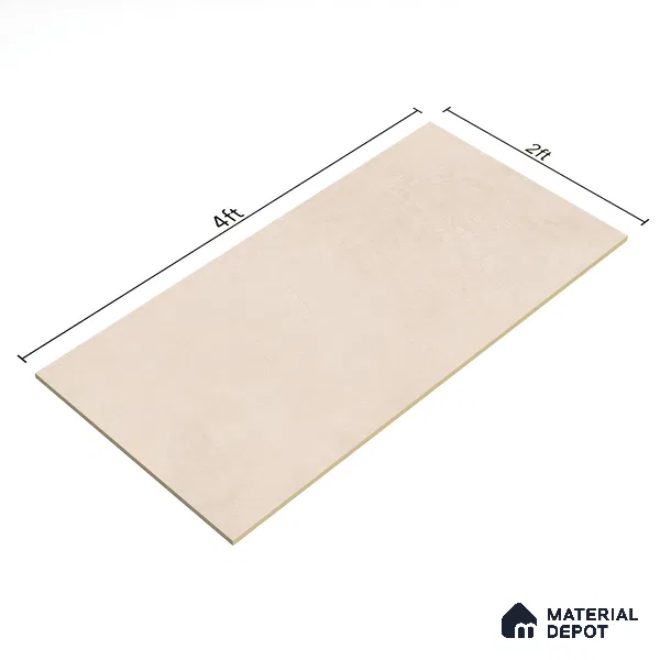 Beige Rustic Wall & Floor Tile TL 06937 2 ft x 4 ft Vitrified Carving Matte Finish - 9 mm | 6 Random Design | Suitable for Living Room, Bedroom, Bathroom