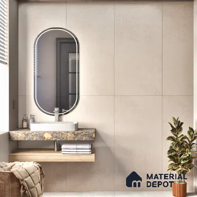 Beige Rustic Wall & Floor Tile TL 06937 2 ft x 4 ft Vitrified Carving Matte Finish - 9 mm | 6 Random Design | Suitable for Living Room, Bedroom, Bathroom