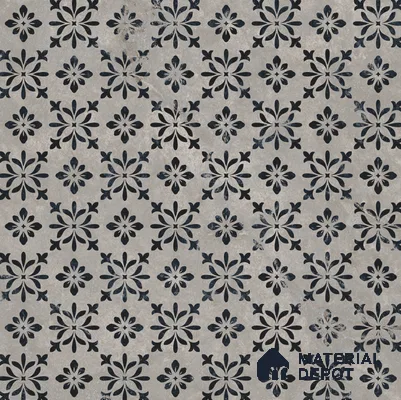 Grey Wall & Floor Tile TL 06938 2 ft x 2 ft Vitrified Carving Matte Finish - 9 mm | Suitable for Living Room, Bedroom, Bathroom