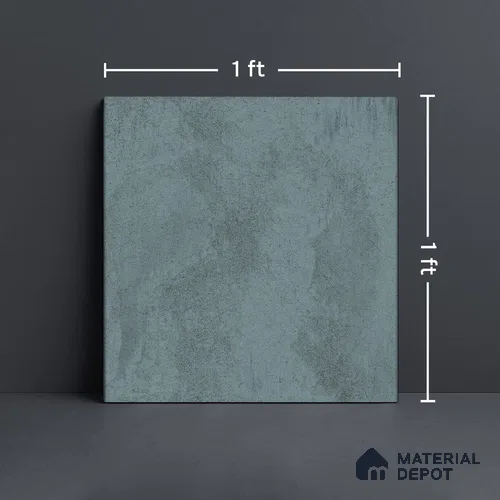 Blue Rustic Floor Tile TL 06945   1 ft x 1 ft Ceramic Carving Matte Finish - 9 mm | Suitable for Living Room, Bedroom, Bathroom