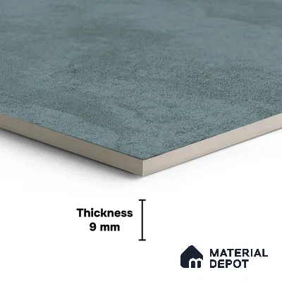 Blue Rustic Floor Tile TL 06945   1 ft x 1 ft Ceramic Carving Matte Finish - 9 mm | Suitable for Living Room, Bedroom, Bathroom