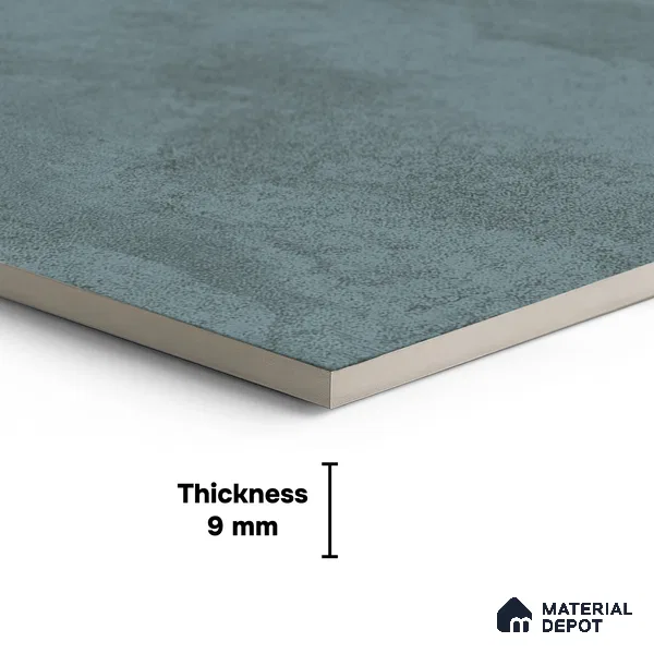 Blue Rustic Floor Tile TL 06945 1 ft x 1 ft Ceramic Carving Matte Finish - 9 mm | Suitable for Living Room, Bedroom, Bathroom