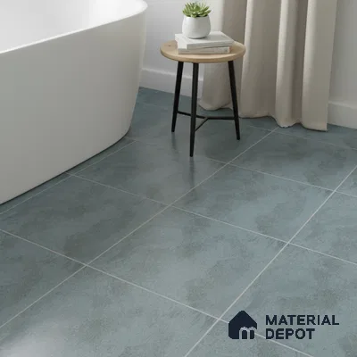 Blue Rustic Floor Tile TL 06945   1 ft x 1 ft Ceramic Carving Matte Finish - 9 mm | Suitable for Living Room, Bedroom, Bathroom