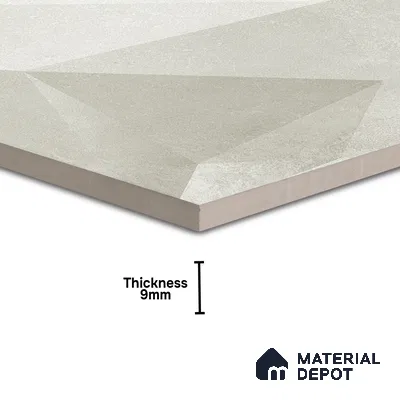 Beige Cement Wall & Floor Tile TL 06946 2 ft x 2 ft Vitrified Carving Matte Finish - 9 mm | Suitable for Living Room, Bedroom, Bathroom | Please Expect a Slight Variation of Pattern