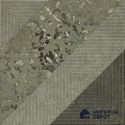 Patterned Wall & Floor Tile TL 06960   2 ft x 2 ft Vitrified Carving Matte Finish - 9 mm | Suitable for Living Room, Bedroom, Bathroom | Please Expect a Slight Variation of Pattern