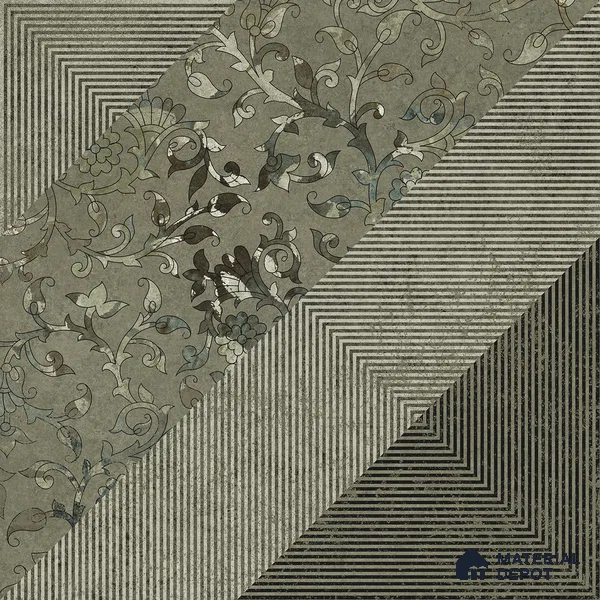 Patterned Wall & Floor Tile TL 06960 2 ft x 2 ft Vitrified Carving Matte Finish - 9 mm | Suitable for Living Room, Bedroom, Bathroom | Please Expect a Slight Variation of Pattern