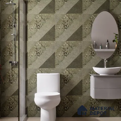 Patterned Wall & Floor Tile TL 06960   2 ft x 2 ft Vitrified Carving Matte Finish - 9 mm | Suitable for Living Room, Bedroom, Bathroom | Please Expect a Slight Variation of Pattern