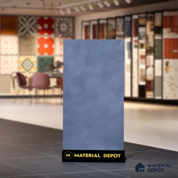 Blue Stone Floor & Wall Tile TL 06961 Prestige Bondford Viola 2 ft x 4 ft Vitrified Carving Matte Finish - 9 mm | 4 Random Design | Suitable for Living Room, Bedroom, Bathroom