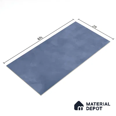 Blue Stone Floor & Wall Tile TL 06961 Prestige Bondford Viola 2 ft x 4 ft Vitrified Carving Matte Finish - 9 mm | 4 Random Design | Suitable for Living Room, Bedroom, Bathroom