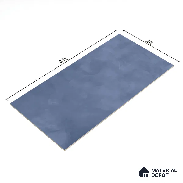 Blue Stone Floor & Wall Tile TL 06961 Prestige Bondford Viola 2 ft x 4 ft Vitrified Carving Matte Finish - 9 mm | 4 Random Design | Suitable for Living Room, Bedroom, Bathroom