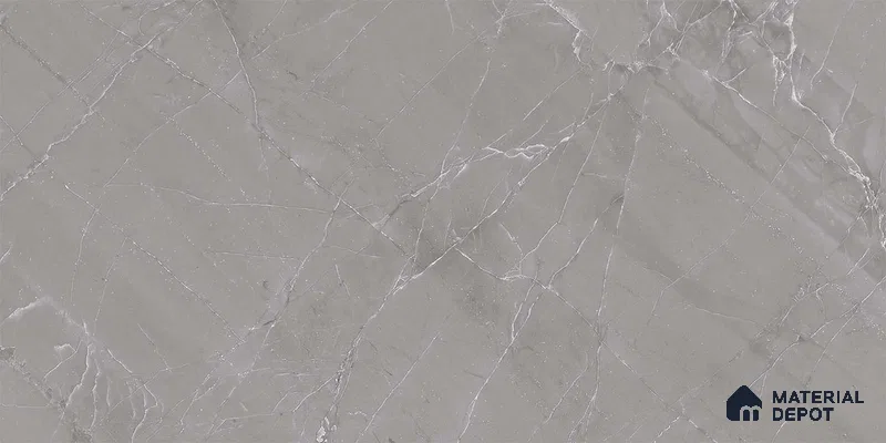 Grey Marble Wall Tile TL 06964 2 ft x 1 ft Ceramic Carving Matte Finish - 9 mm | Suitable for Living Room, Bedroom, Bathroom