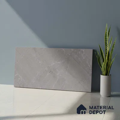 Grey Marble Wall Tile TL 06964 2 ft x 1 ft Ceramic Carving Matte Finish - 9 mm | Suitable for Living Room, Bedroom, Bathroom