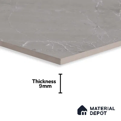 Grey Marble Wall Tile TL 06964 2 ft x 1 ft Ceramic Carving Matte Finish - 9 mm | Suitable for Living Room, Bedroom, Bathroom