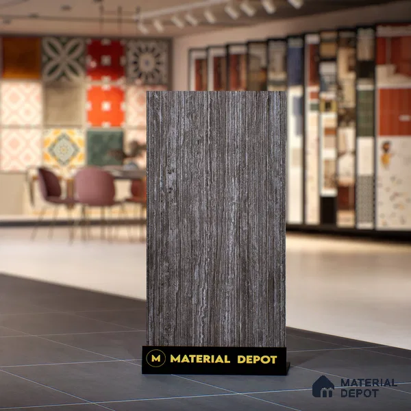 Stone Brown Marble Wall Tile TL 06970 Prestige 2 ft x 4 ft Vitrified Carving Matte Finish - 9 mm | 6 Random Design | Suitable for Living Room, Bathroom & Office