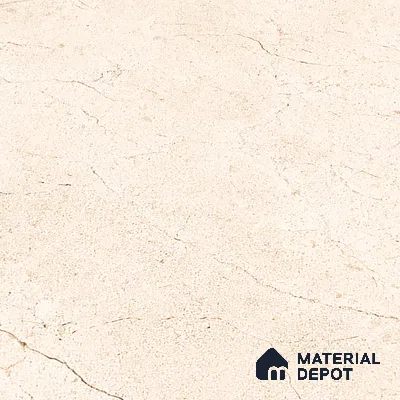 Beige Marble Floor Tile TL 06971   1 ft x 1 ft Ceramic Carving Matte Finish - 9 mm | Suitable for Living Room, Bedroom, Bathroom