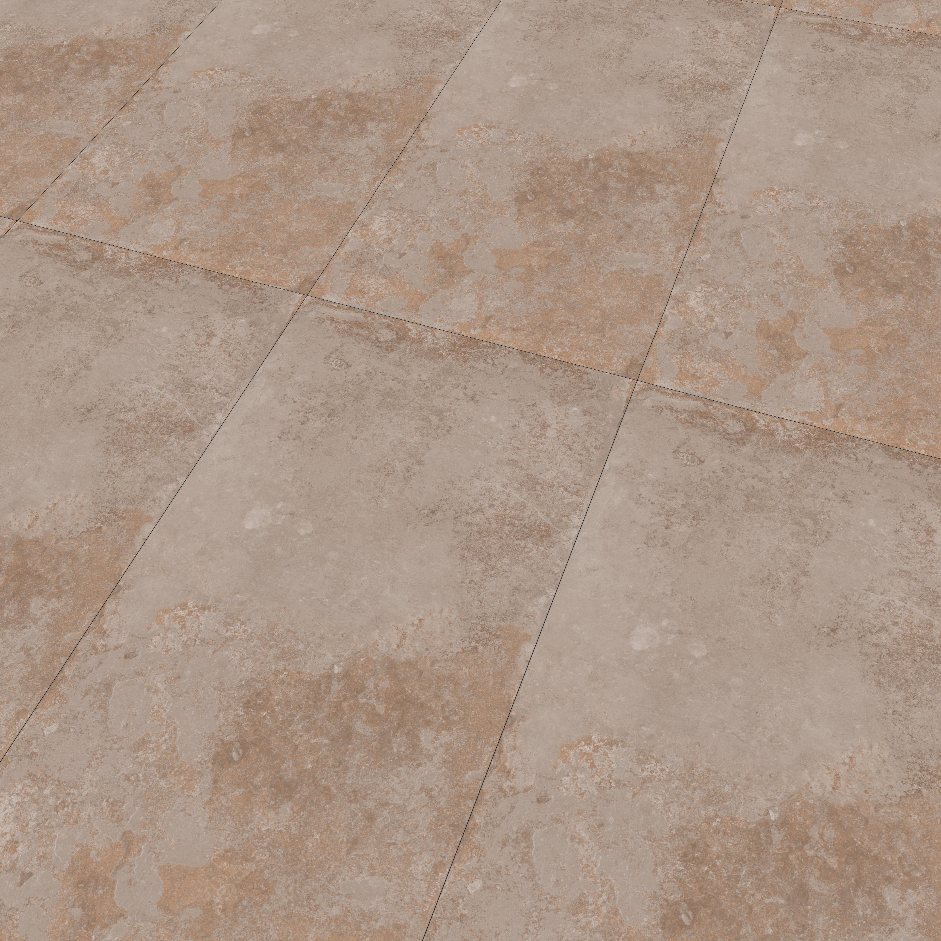 Brown Stone Floor & Wall Tile TL 06972 Prestige Arfine Clay 2 ft x 4 ft Vitrified Carving Matte Finish - 9 mm | 8 Random Design | Suitable for Living Room, Bedroom, Bathroom