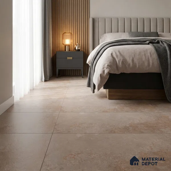 Brown Stone Floor & Wall Tile TL 06972 Prestige Arfine Clay 2 ft x 4 ft Vitrified Carving Matte Finish - 9 mm | 8 Random Design | Suitable for Living Room, Bedroom, Bathroom