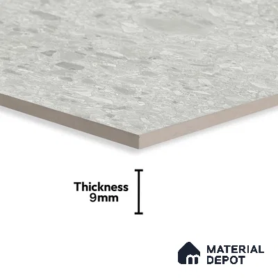 Grey Stone Floor & Wall Tile TL 06973 Prestige Ceppo Clay 2 ft x 4 ft Vitrified Carving Matte Finish - 9 mm | 4 Random Design | Suitable for Living Room, Bedroom, Bathroom