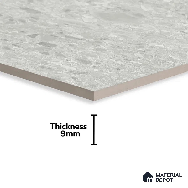 Grey Stone Floor & Wall Tile TL 06973 Prestige Ceppo Clay 2 ft x 4 ft Vitrified Carving Matte Finish - 9 mm | 4 Random Design | Suitable for Living Room, Bedroom, Bathroom