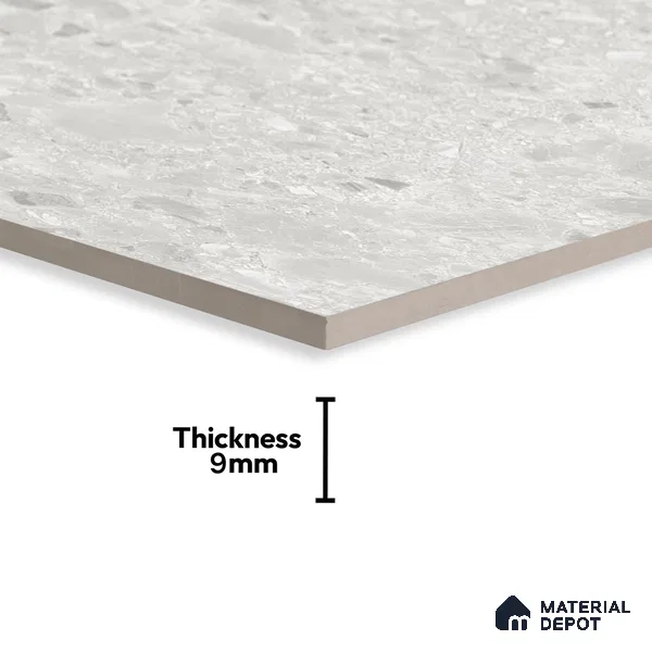 Grey Stone Floor & Wall Tile TL 06978 Prestige Ceppo Bianco 2 ft x 4 ft Vitrified Carving Matte Finish - 9 mm | 4 Random Design | Suitable for Living Room, Bedroom, Bathroom