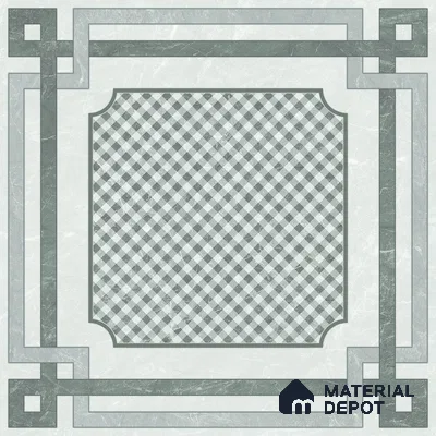 Grey Moroccan Wall & Floor Tile TL 06979 2 ft x 2 ft Vitrified Carving Matte Finish - 9 mm | Suitable For Kitchen, Bedroom, Dining Area | Please Expect a Slight Variation of Pattern