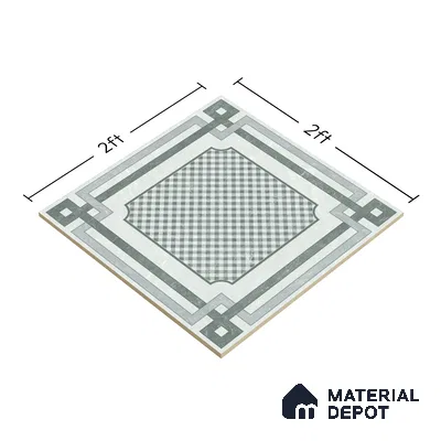 Grey Moroccan Wall & Floor Tile TL 06979 2 ft x 2 ft Vitrified Carving Matte Finish - 9 mm | Suitable For Kitchen, Bedroom, Dining Area | Please Expect a Slight Variation of Pattern