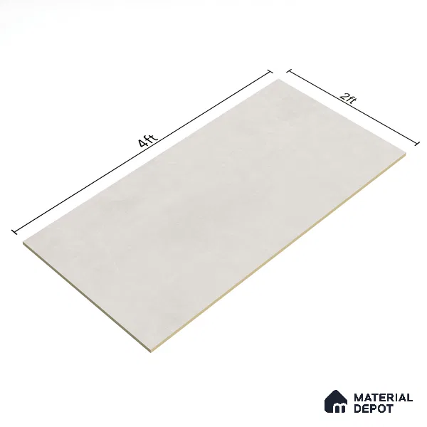 Cement Wall & Floor Tile TL 06980 Dove Grey 4 ft x 2 ft Matte Finish Vitrified Tile - 9 mm | 6 Random Design | Suitable For Living Room, Hall, Bedroom