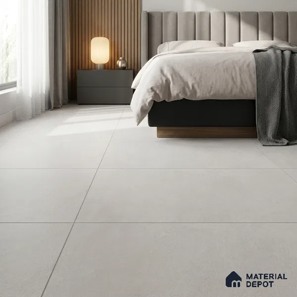Cement Wall & Floor Tile TL 06980 Dove Grey 4 ft x 2 ft Matte Finish Vitrified Tile - 9 mm | 6 Random Design | Suitable For Living Room, Hall, Bedroom