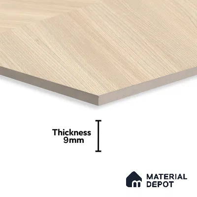 Beige Wood Floor Tile TL 06987   2 ft x 4 ft Vitrified Carving Matte Finish - 9 mm | Suitable for Living Room, Bedroom, Bathroom